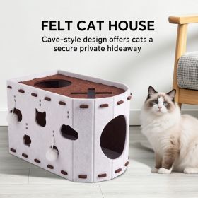 X-shaped Cat Bed - Dark Brown And Light Brown Colors (Option: Light coffee color)