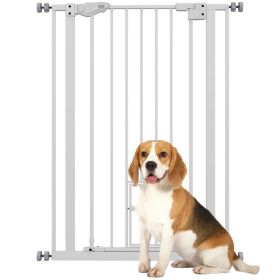 41" Easy Open Indoor Dog Gates for Doorways, House, Stair - White (Option: White)