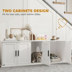 Wooden Cat House (Option: White)