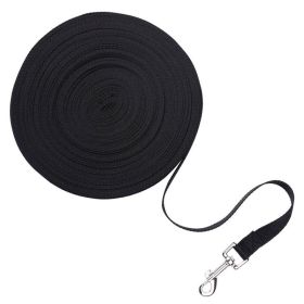 Dog Leash Long Obedience Recall Foot Feet Training Lead 6/15/23/33/50/100 FT (Option: 15 FT-Black)